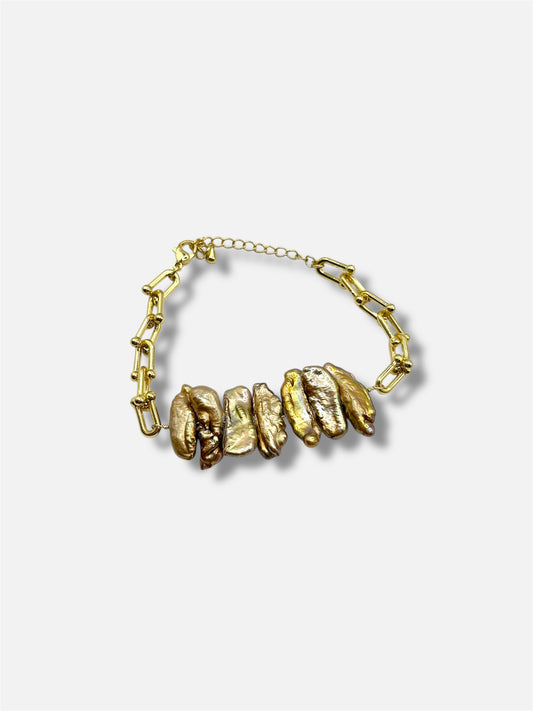 Pulsera perla barroca.