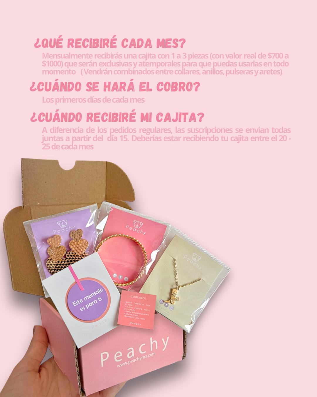 Peachy Box - Suscripción mensual de Joyería ✨