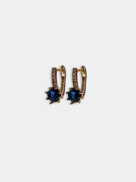 Aretes cristal azul