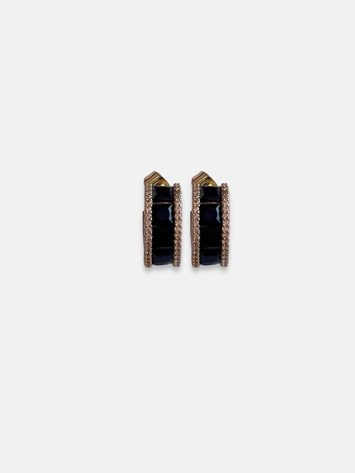 Aretes cristal negro