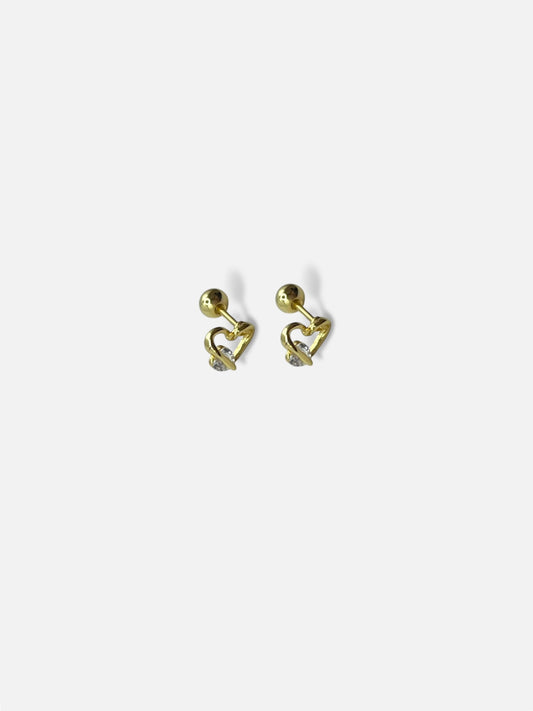 Aretes corazón.