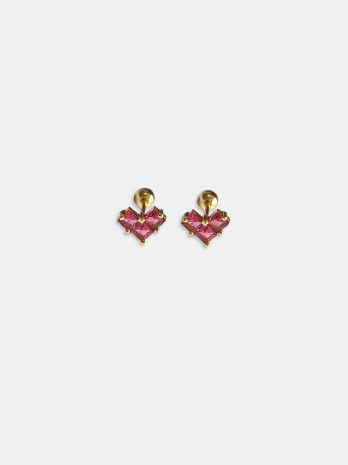 Aretes corazón cristal